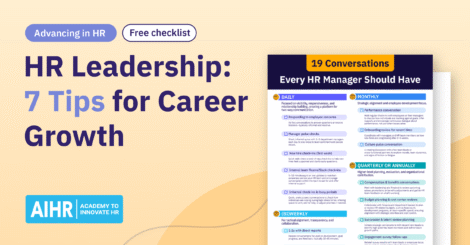 HR Leadership 7 Tips for Career Growth checklist.
